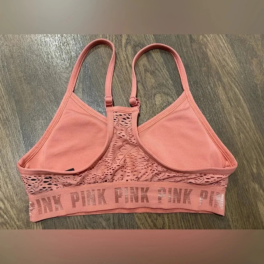 Victorias Secret PINK Ultimate Lightly Lined Sports Bra Coral Size XS - Picture 4 of 9